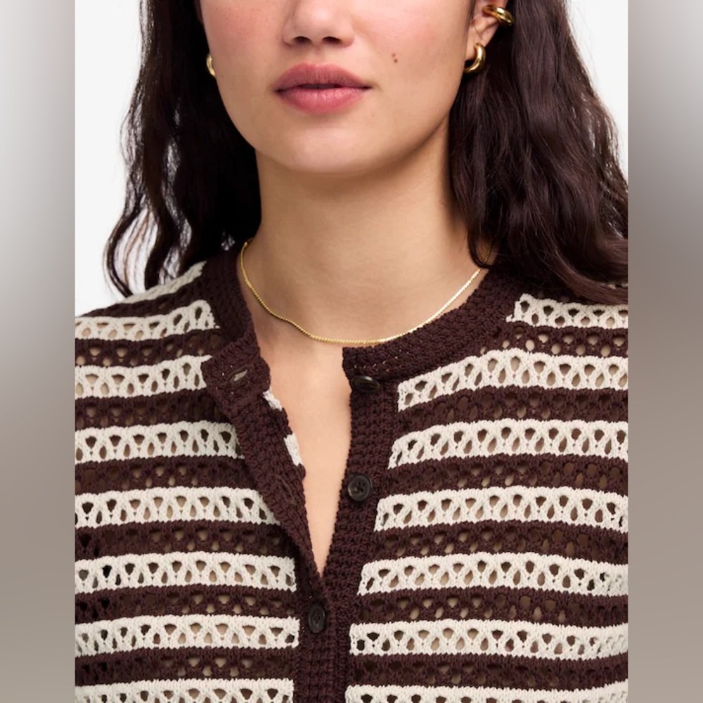 Madewell Open-Stitch Crewneck Sweater - Picture 3 of 9